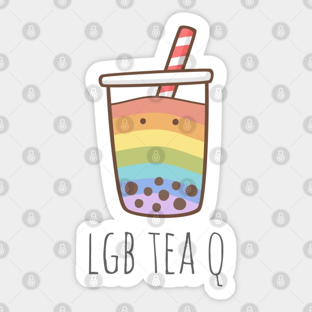 LGB Tea Q Sticker by myndfart